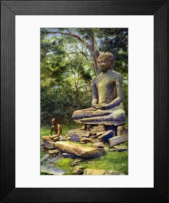 Framed Print : Stone Buddha, a relic of the past glory of Anuradhapura, Ceylon, c1924 Framed Print : Stone Buddha, a relic of the past glory of Anuradhapura, Ceylon, c1924