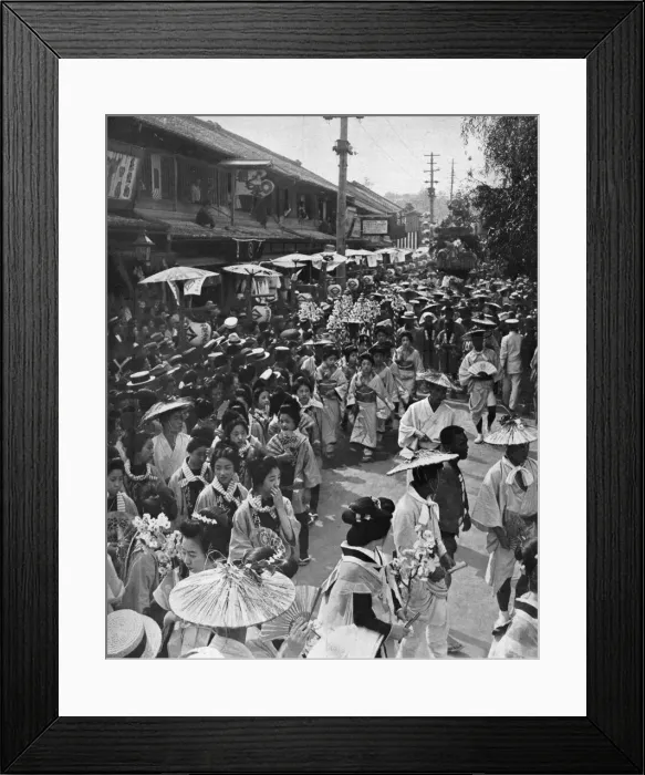 Framed Print : Geisha procession, Yokohama Jubilee, Japan, 1909 Framed Print : Geisha procession, Yokohama Jubilee, Japan, 1909