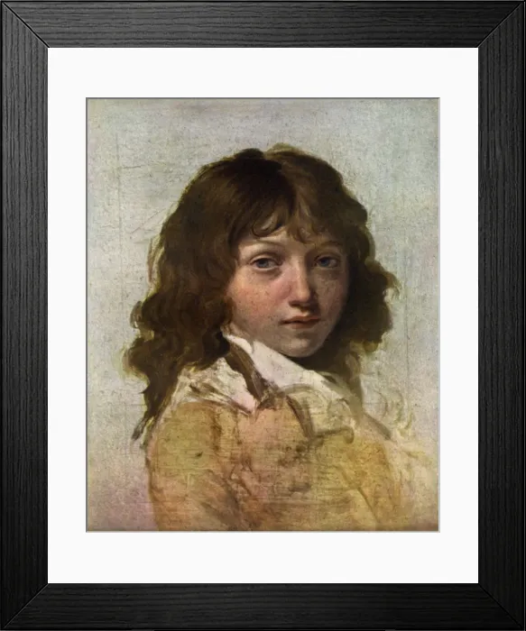 Framed Print : Head of a Boy, early 19th century. Artist: Louis Leopold Boilly Framed Print : Head of a Boy, early 19th century. Artist: Louis Leopold Boilly