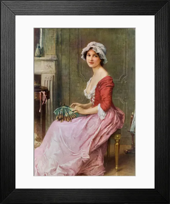Framed Print : The Seamstress, late 19th or early 20th century. Artist: Charles Amable Lenoir Framed Print : The Seamstress, late 19th or early 20th century. Artist: Charles Amable Lenoir