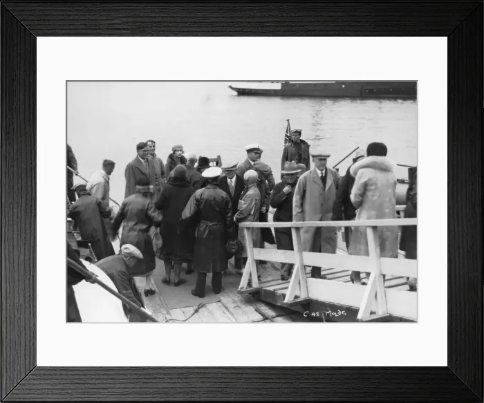 Framed Print : Passenger ship bethed at Molde, Norway, 1929 Framed Print : Passenger ship bethed at Molde, Norway, 1929