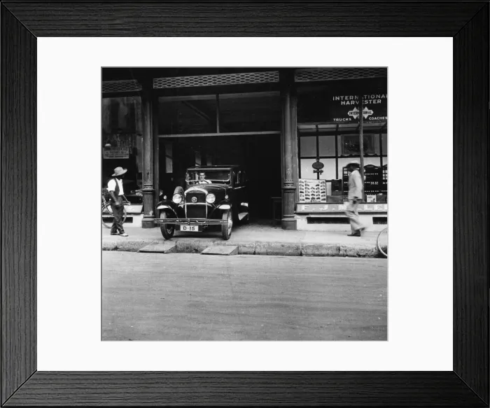 Framed Print : Singer car showroom, Port of Spain, Trinidad, Trinidad and Tobago, 1931 Framed Print : Singer car showroom, Port of Spain, Trinidad, Trinidad and Tobago, 1931