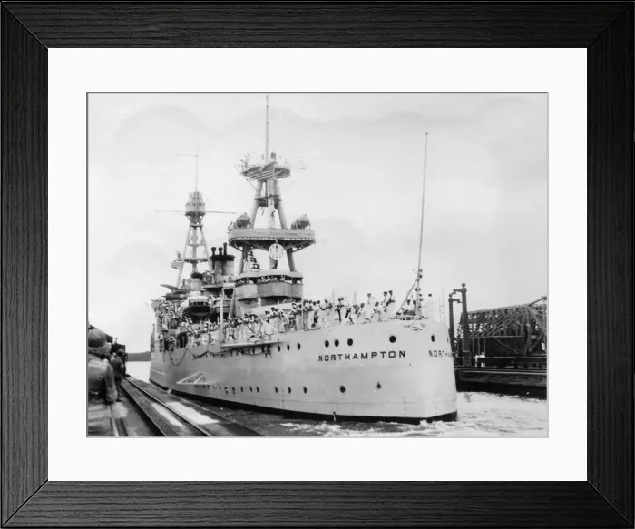 Framed Print : US Navy cruiser USS Northampton (CA-26), Panama Canal, Panama, 1931 Framed Print : US Navy cruiser USS Northampton (CA-26), Panama Canal, Panama, 1931