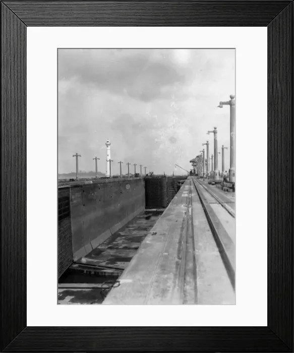 Framed Print : Lock on the Panama Canal, 1931 Framed Print : Lock on the Panama Canal, 1931