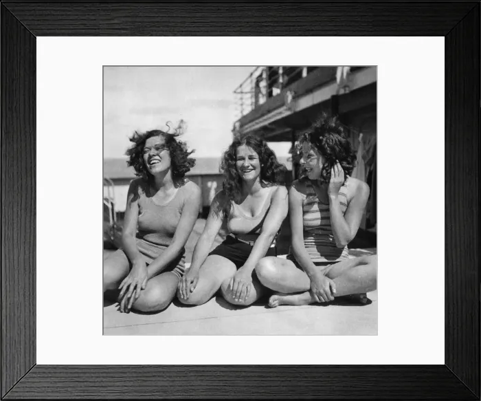 Framed Print : Three passengers on a Cunard Line cruise to the West Indies, January-March 1931 Framed Print : Three passengers on a Cunard Line cruise to the West Indies, January-March 1931