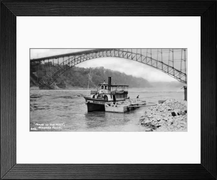 Framed Print : Maid of the Mist, tourist boat, Niagara Falls, USA / Canada, c1930s(?). Artist: Marjorie Bullock Framed Print : Maid of the Mist, tourist boat, Niagara Falls, USA / Canada, c1930s(?). Artist: Marjorie Bullock