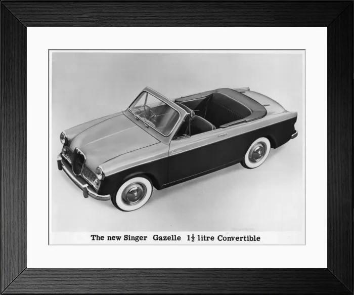 Framed Print : The new Singer Gazelle 1. 5 litre convertible, c1956-c1958 Framed Print : The new Singer Gazelle 1. 5 litre convertible, c1956-c1958