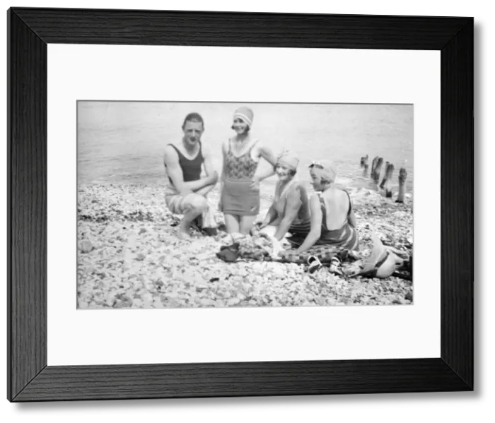 Framed Print : Sunbathing, Canada, c1930s(?). Artist: Marjorie Bullock Framed Print : Sunbathing, Canada, c1930s(?). Artist: Marjorie Bullock