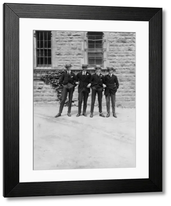 Framed Print : A group of schoolboys or students, c1900s-c1930s(?) Framed Print : A group of schoolboys or students, c1900s-c1930s(?)