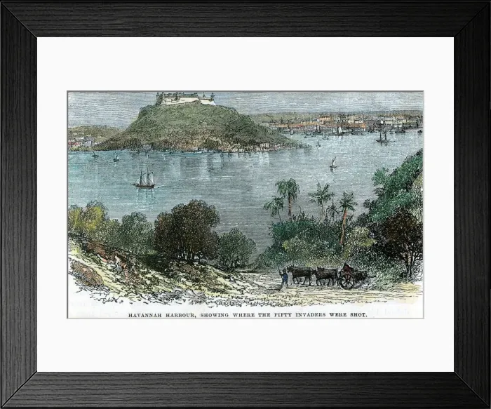 Framed Print : Havannah Harbour, showing where the fifty invaders were shot, Cuba, c1880 Framed Print : Havannah Harbour, showing where the fifty invaders were shot, Cuba, c1880
