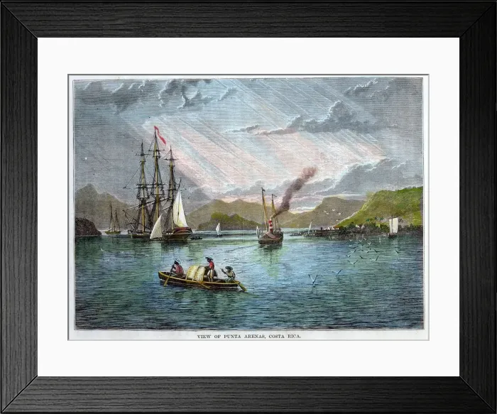 Framed Print : View of Punta Arenas, Costa Rica, c1880 Framed Print : View of Punta Arenas, Costa Rica, c1880