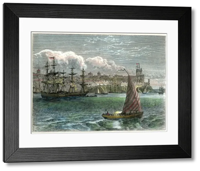 Framed Print : View of the city of San Domingo from the harbour, Dominican Republic, c1880 Framed Print : View of the city of San Domingo from the harbour, Dominican Republic, c1880