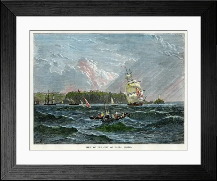 Framed Print : View of the city of Bahia, Brazil, c1880 Framed Print : View of the city of Bahia, Brazil, c1880