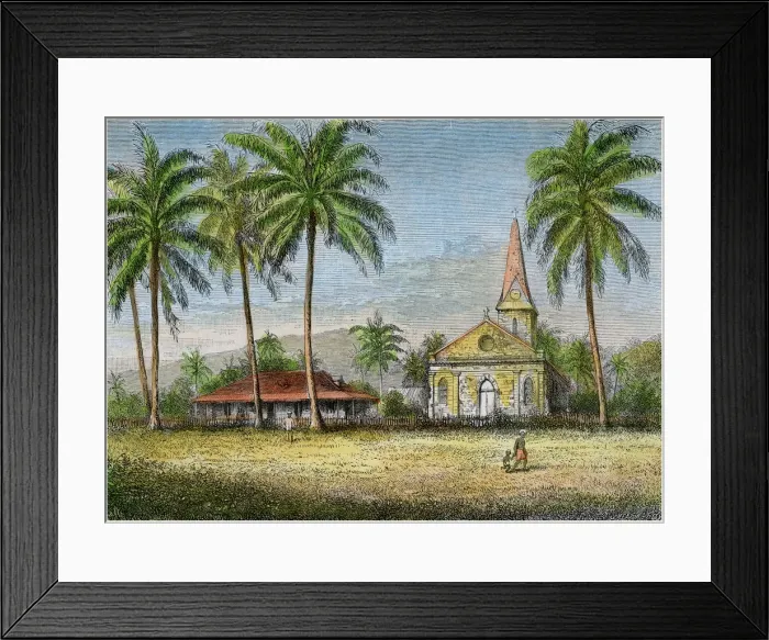 Framed Print : Church, Samoa, c1875 Framed Print : Church, Samoa, c1875