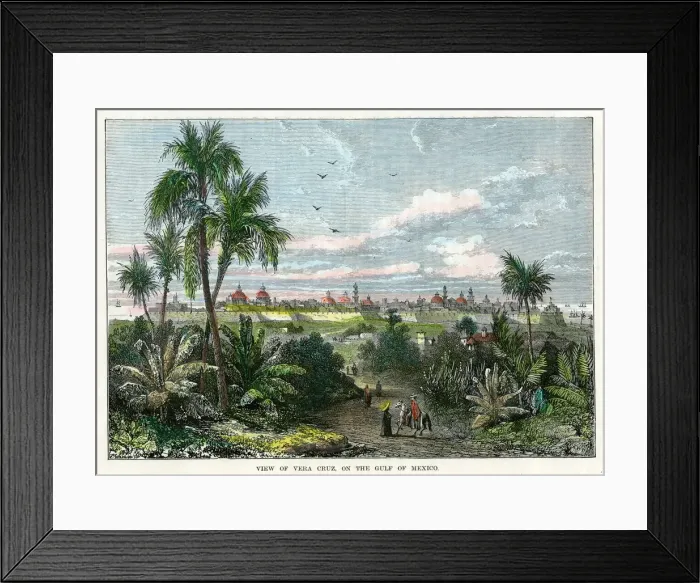 Framed Print : View of Vera Cruz, on the Gulf of Mexico, Mexico, c1880 Framed Print : View of Vera Cruz, on the Gulf of Mexico, Mexico, c1880