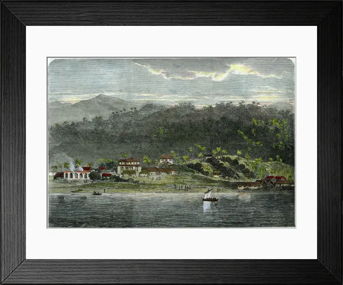 Framed Print : The town of Morant, Morant Bay, Jamaica, c1880 Framed Print : The town of Morant, Morant Bay, Jamaica, c1880