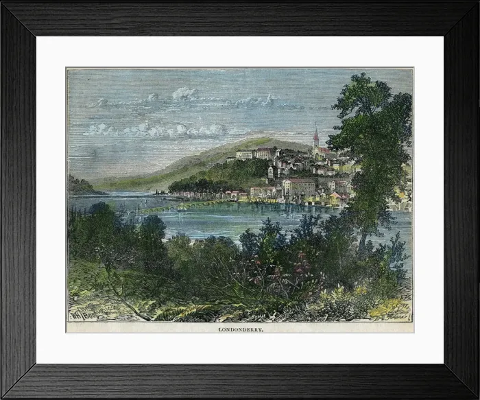 Framed Print : Londonderry, Ulster, Ireland, c1880 Framed Print : Londonderry, Ulster, Ireland, c1880