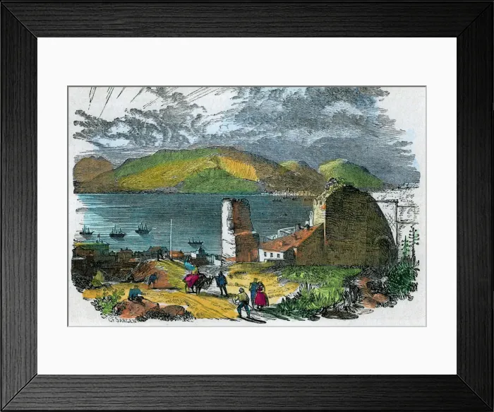 Framed Print : Algeciras, Spain, and Bay of Gibraltar from the old Moorish Castle, Gibraltar, c1880. Artist: GF Sargent Framed Print : Algeciras, Spain, and Bay of Gibraltar from the old Moorish Castle, Gibraltar, c1880. Artist: GF Sargent