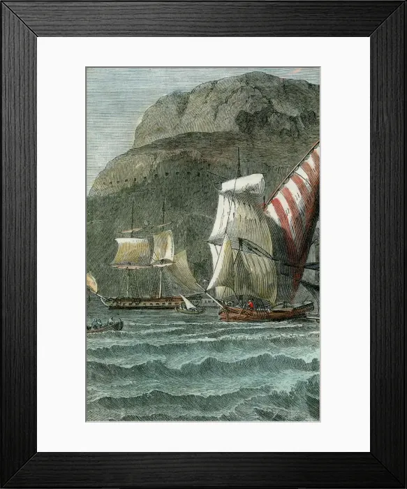 Framed Print : The Rock of Gibraltar, c1880 Framed Print : The Rock of Gibraltar, c1880