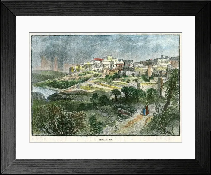 Framed Print : Bethlehem, Palestine, c1885. Artist: J Harmsworth Framed Print : Bethlehem, Palestine, c1885. Artist: J Harmsworth