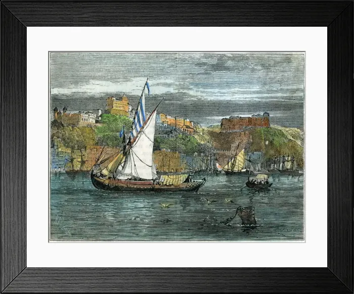 Framed Print : View of Oporto, Portugal, c1880. Artist: Swain Framed Print : View of Oporto, Portugal, c1880. Artist: Swain