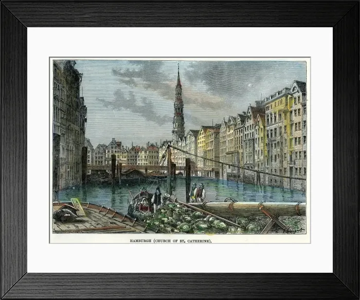 Framed Print : Hamburg, Germany, c1880 Framed Print : Hamburg, Germany, c1880