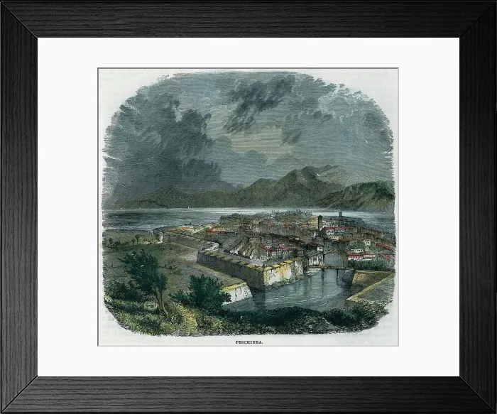 Framed Print : Peschiera del Garda, Italy, c1875 Framed Print : Peschiera del Garda, Italy, c1875