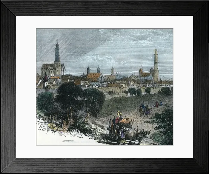 Framed Print : Augsburg, Germany, c1880 Framed Print : Augsburg, Germany, c1880