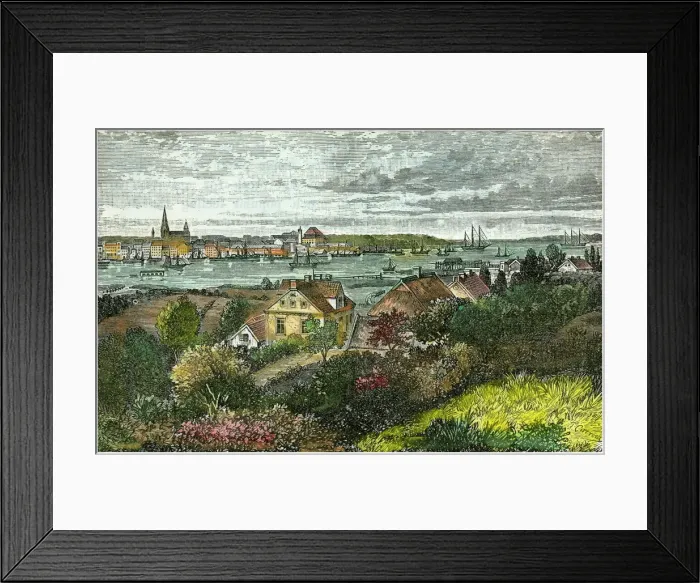 Framed Print : Kiel, Germany, c1875. Artist: Carrera Framed Print : Kiel, Germany, c1875. Artist: Carrera