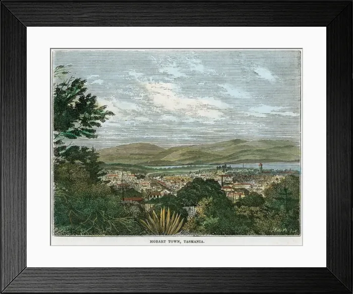 Framed Print : Hobart Town, Tasmania, Australia, c1880 Framed Print : Hobart Town, Tasmania, Australia, c1880