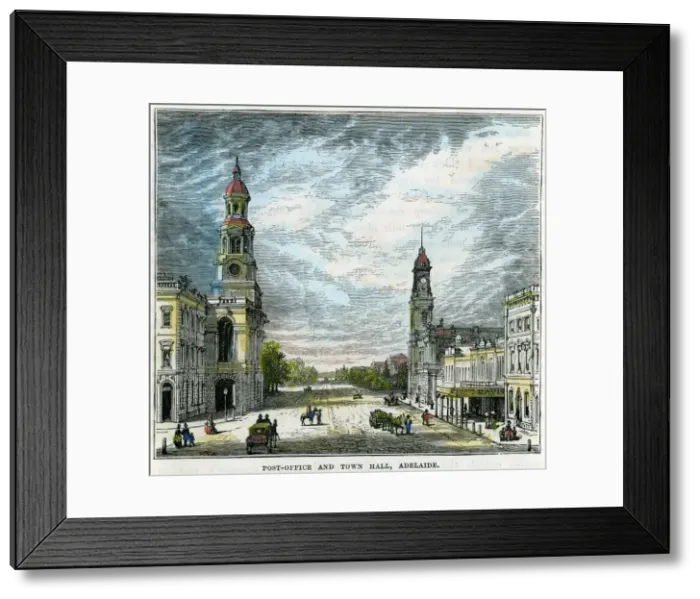 Framed Print : Post Office and Town Hall, Adelaide, South Australia, Australia, c1880 Framed Print : Post Office and Town Hall, Adelaide, South Australia, Australia, c1880