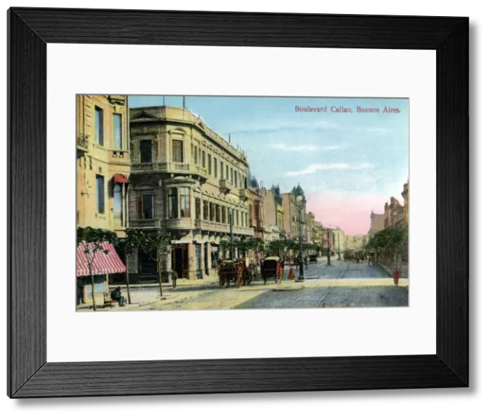 Framed Print : Boulevard Callao, Buenos Aires, Argentina, late 19th or early 20th century(?) Framed Print : Boulevard Callao, Buenos Aires, Argentina, late 19th or early 20th century(?)
