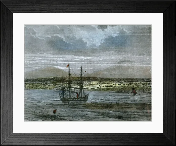 Framed Print : The volcanoes of Mauna Loa and Manua Kea, Hawaii, c1880 Framed Print : The volcanoes of Mauna Loa and Manua Kea, Hawaii, c1880