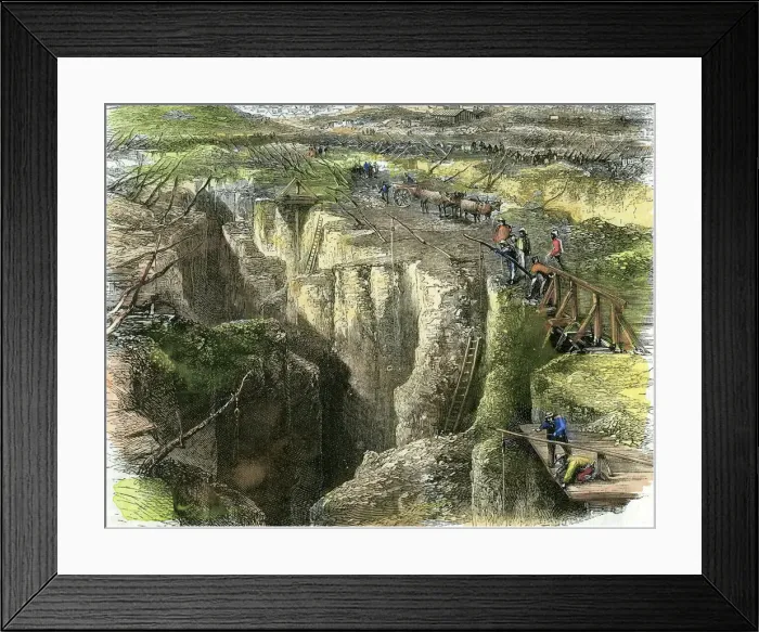 Framed Print : Diamond field, c1880 Framed Print : Diamond field, c1880