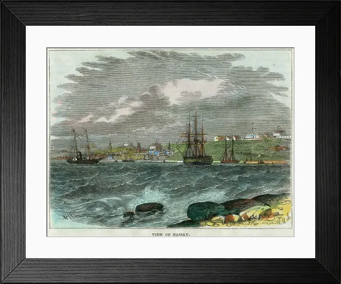 Framed Print : View of Nassau, Bahamas, c1880 Framed Print : View of Nassau, Bahamas, c1880