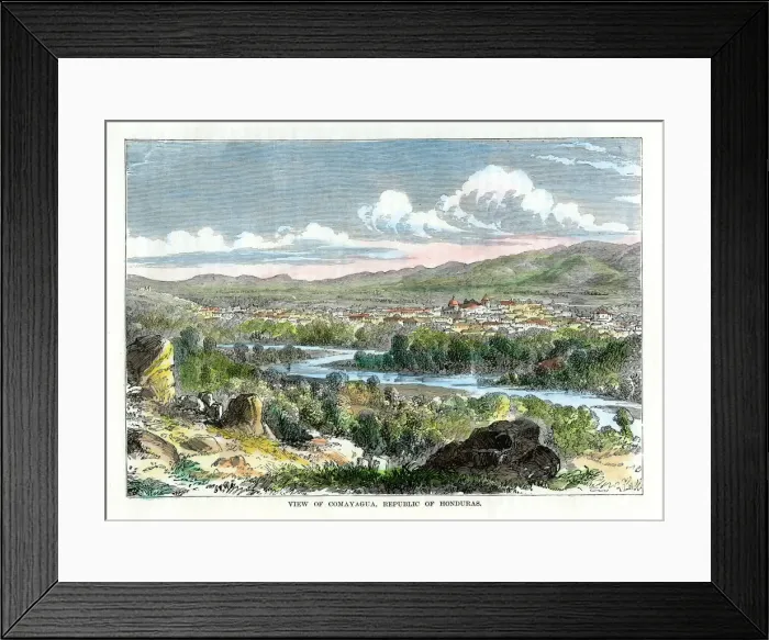 Framed Print : View of Comayagua, Republic of Honduras, c1880 Framed Print : View of Comayagua, Republic of Honduras, c1880