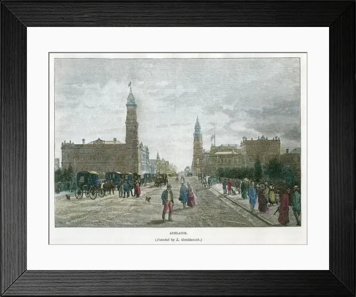 Framed Print : Adelaide, South Australia, Australia, c1890 Framed Print : Adelaide, South Australia, Australia, c1890