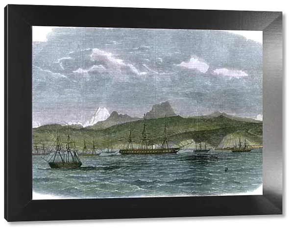 The Spanish blockading squadron at Valparaiso, Chile, c1880