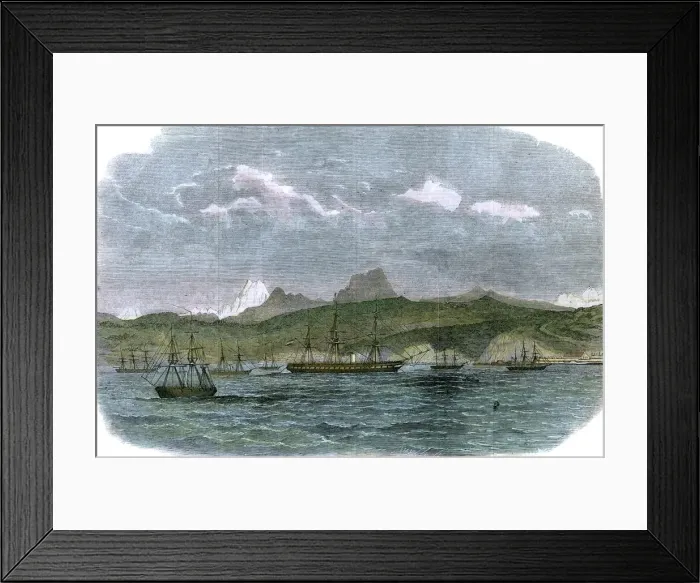 Framed Print : The Spanish blockading squadron at Valparaiso, Chile, c1880 Framed Print : The Spanish blockading squadron at Valparaiso, Chile, c1880