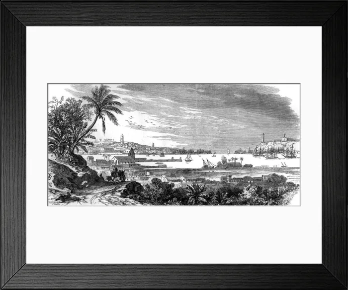 Framed Print : Havana, Cuba, c1865 Framed Print : Havana, Cuba, c1865