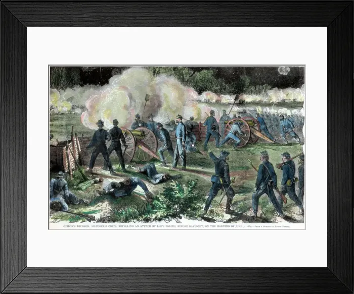 Framed Print : Battle of Cold Harbor, Virginia, American Civil War, 3 June 1864 Framed Print : Battle of Cold Harbor, Virginia, American Civil War, 3 June 1864