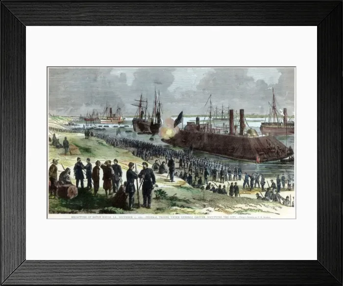 Framed Print : Recapture of Baton Rouge, Louisiana, American Civil War, 17 December 1862 Framed Print : Recapture of Baton Rouge, Louisiana, American Civil War, 17 December 1862