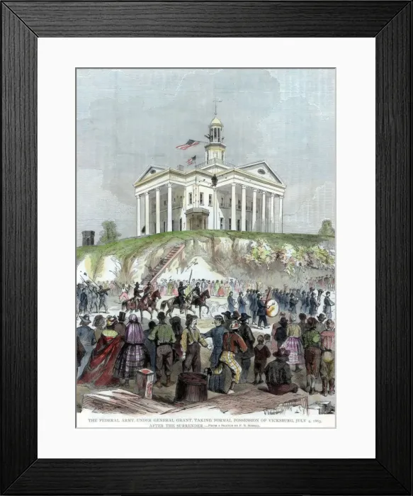 Framed Print : Capture of Vicksburg, Mississippi, by the Union army, American Civil War, 4 July 1863 Framed Print : Capture of Vicksburg, Mississippi, by the Union army, American Civil War, 4 July 1863