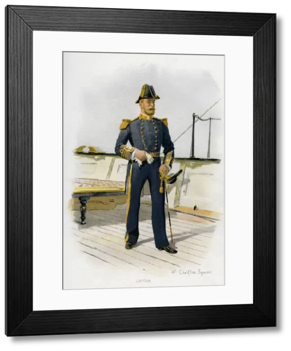 Framed Print : Royal Navy Captain, c1890-c1893. Artist: William Christian Symons Framed Print : Royal Navy Captain, c1890-c1893. Artist: William Christian Symons