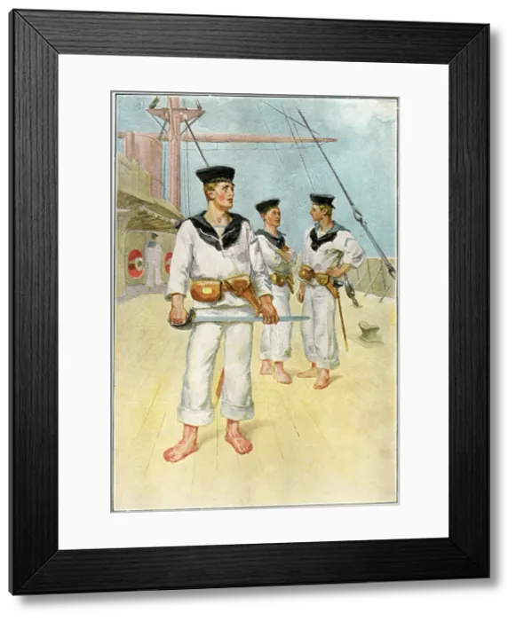 Framed Print : A boarding party, c1890-c1893 Framed Print : A boarding party, c1890-c1893