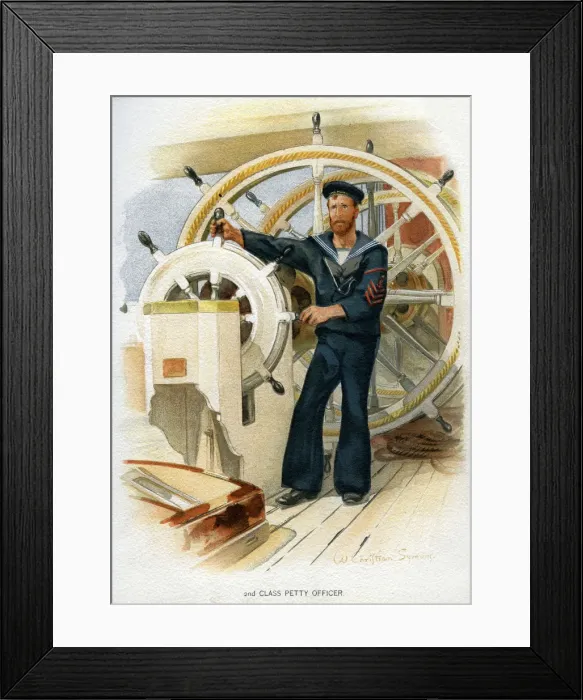 Framed Print : Royal Navy 2nd class Petty Officer, c1890-c1893. Artist: William Christian Symons Framed Print : Royal Navy 2nd class Petty Officer, c1890-c1893. Artist: William Christian Symons
