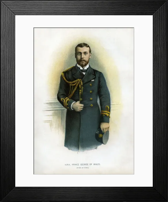 Framed Print : Prince George of Wales, Duke of York, 1890-1893 Framed Print : Prince George of Wales, Duke of York, 1890-1893