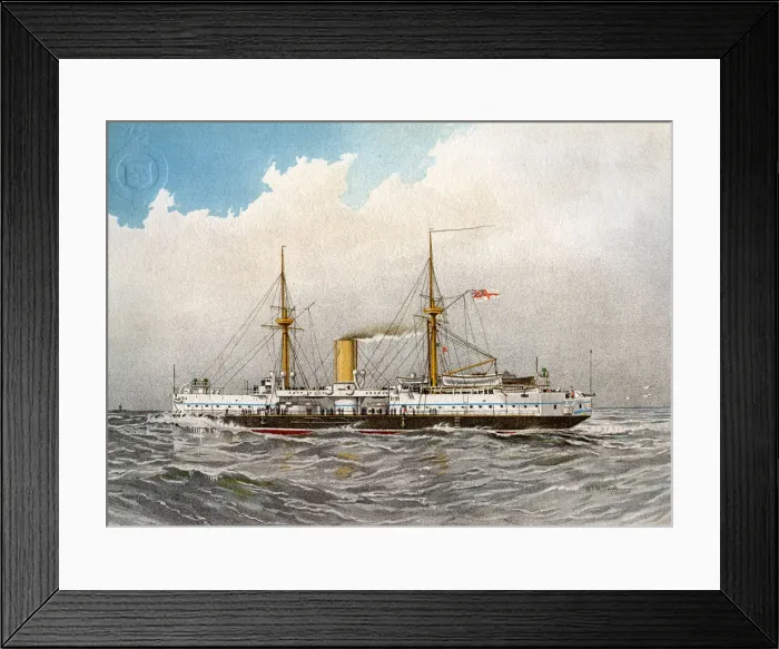 Framed Print : HMS Colossus, Royal Navy 2nd class battleship, c1890-c1893. Artist: William Frederick Mitchell Framed Print : HMS Colossus, Royal Navy 2nd class battleship, c1890-c1893. Artist: William Frederick Mitchell