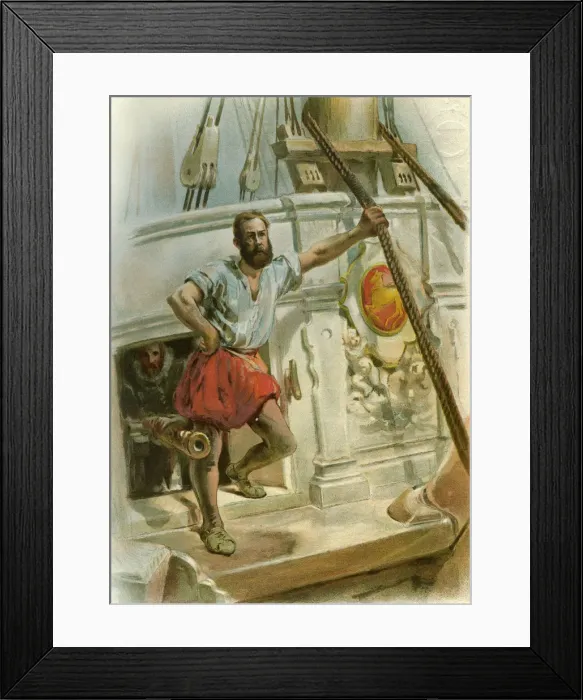 Framed Print : One of Drakes Men, 1588 (c1890-c1893) Framed Print : One of Drakes Men, 1588 (c1890-c1893)