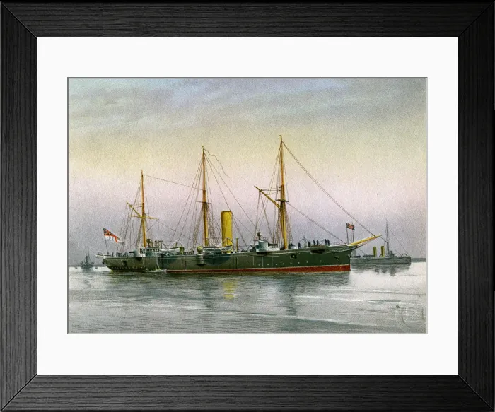 Framed Print : HMS Mohawk, Royal Navy 3rd class cruiser, c1890-c1893 Framed Print : HMS Mohawk, Royal Navy 3rd class cruiser, c1890-c1893